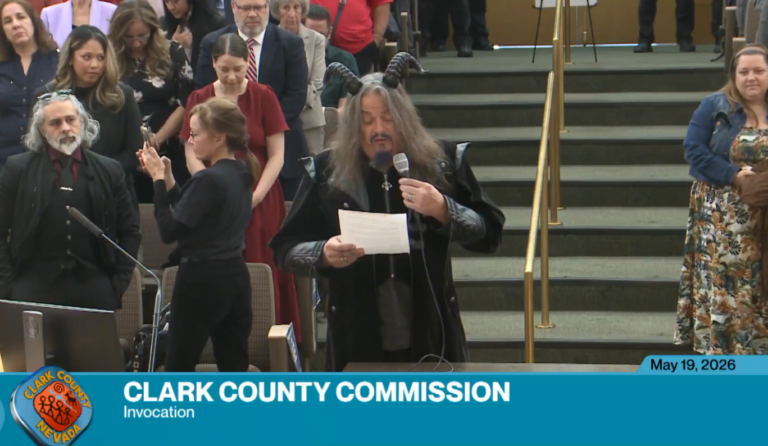 ‘Hail Satan’- Devil-Horned Satanist Leads Invocation at Nevada Commissions Meeting