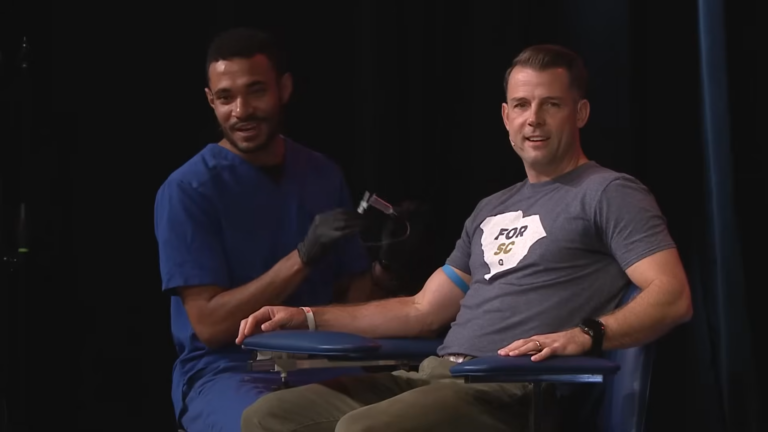 Pastor Gets Blood Drawn Mid-Preaching for Vivid Sermon Illustration