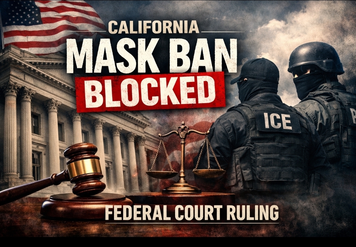 Court Halts California Mask Ban on ICE Agents, Citing Constitutional ...